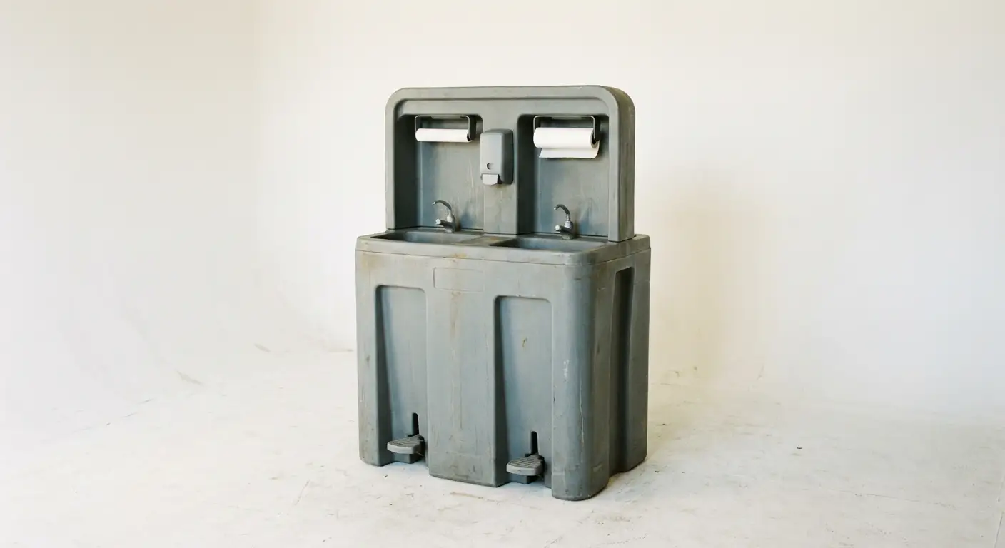 Portable hand wash station unit technical view in Tulsa, OK