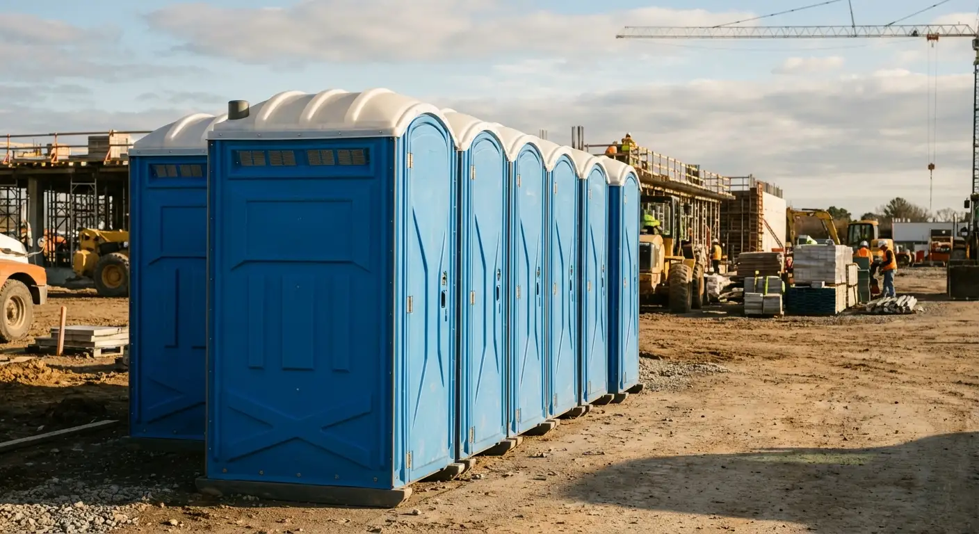 Luxury restroom trailer rental background in Tulsa, OK