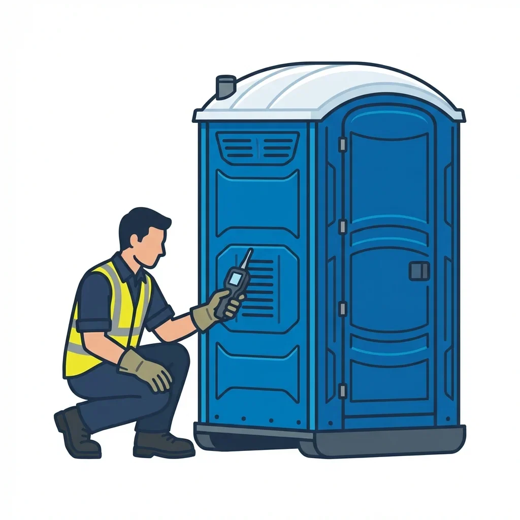 Infographic detailing causes of portable toilet odors in Tulsa, OK
